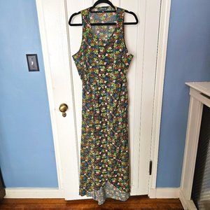 Toad&Co Dress High Low Cut Out Wrap Tropical Floral - Size XL